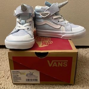 Vans | size 5 | Light blue unicorn high top